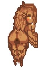 animated big_ass color colored earth_elemental elemental elemental_creature monster_girl poverto#3510 sand sand_elemental sand_elemental_(terraria) sprite terraria terraria_(lewdrraria) transparent_background twerking