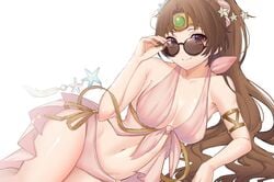 1girls adjusting_eyewear adjusting_glasses adjusting_sunglasses alternate_costume bare_arms bare_midriff bare_shoulders bare_thighs belly big_breasts bikini breasts brown_eyes brown_hair child_bearing_hips cleavage confident curvaceous curvy curvy_female curvy_figure female female_focus female_only fire_emblem fire_emblem:_mystery_of_the_emblem fire_emblem:_shadow_dragon_and_the_blade_of_light fire_emblem_heroes front-tie_bikini front-tie_top halter_top halterneck human human_focus human_only large_breasts light-skinned_female light_skin linde_(fire_emblem) linde_(summer)_(fire_emblem) long_hair looking_at_viewer looking_over_eyewear looking_over_glasses looking_over_sunglasses multicolored_eyes navel nintendo official_alternate_costume pink_bikini pink_swimsuit pose posing purple_eyes relaxing sideboob smile smiling smiling_at_viewer solo solo_female solo_focus stomach sunglasses swimsuit thick thick_hips thick_thighs thighs tinted_eyewear voluptuous vuxer wholesome wide_hips