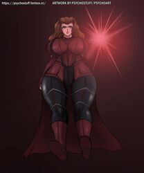 1girls big_ass big_breasts big_butt breasts_bigger_than_head huge_ass huge_breasts marvel marvel_cinematic_universe psychostuff scarlet_witch solo thick_thighs wanda_maximoff wandavision