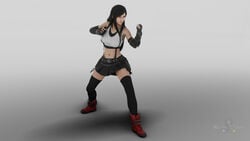 3d blender_(software) female female_only final_fantasy final_fantasy_vii solo solo_female theropedude tifa_lockhart