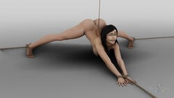 3d anal_hook barefoot blender_(software) blindfold bondage female female_only final_fantasy final_fantasy_vii gag gagged helpless humiliated humiliation jackochallenge large_ass nude restrained rope rope_bondage rope_gag spread_legs theropedude tied tied_feet tied_up tifa_lockhart