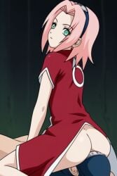 1girls female green_eyes human naruto naruto_(classic) naruto_(series) pink_hair sakura_haruno sakura_haruno(genin) younger_female