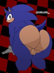 1boy 1male anthro ass ass_focus big_ass big_butt bubble_ass bubble_butt butt_focus datoastie exe_(revie) faker_(revie) femboy furry hedgehog huge_ass huge_butt looking_at_viewer looking_back male_only sega solo sonic.exe_(series) sonic_(series) sonic_the_hedgehog_(series)