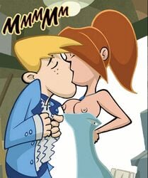 animated big_breasts breast_expansion breasts brown_hair disney female helix human kim_possible kimberly_ann_possible large_breasts male nipples prom ron_stoppable smooth_skin straight straight_hair