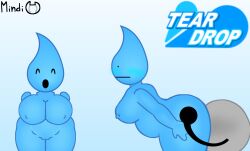 anonymous_male ass ass_focus battle_for_dream_island bfdi blue_skin breasts mindi_134 object_shows silly silly_face teardrop_(bfdi) the_power_of_two tpot