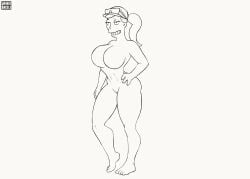 ass big_ass big_breasts breasts cap gavin's_mom glasses gnashershells hick_thighs nude pussy the_simpsons thick_thighs thighs