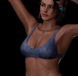 1girls armpits athletic_female azucena_milagros_ortiz_castillo bra cleavage dark-skinned_female female female_only mura_tpg solo solo_female standing tekken tekken_8