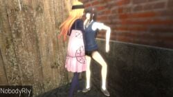 3d fingering hifumi_togo mifune_chihaya nobodyrly_(artist) persona persona_5 sfm yuri