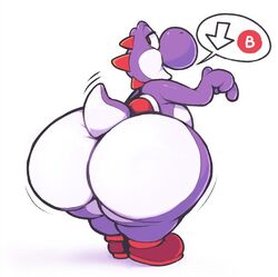 big_ass big_butt boot_(artist) bubble_ass bubble_butt male male_only mario_(series) nintendo super_smash_bros. white_background yoshi