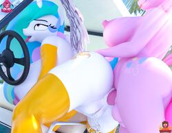 3d alicorn anal anthro anthro_on_anthro ass bodily_fluids breasts ejaculation equid equine female forsaken_(artist) friendship_is_magic furry futa_on_female futanari genital_fluids genitals hasbro highres horn large_breasts mammal my_little_pony partypick penis penis_in_ass pinkie_pie_(mlp) princess_celestia_(mlp) pussy pussy_ejaculation pussy_juice rubber straight_hair testicles tongue tongue_out wings