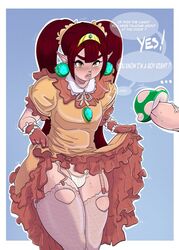 bulge crossdressing femboy mario_(series) princess_daisy rule_63 super_mario_bros. toooooney trap