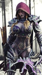 1girls 3d dark_ranger female female_focus female_solo high_elf soulartmatter sylvanas_windrunner undead_(warcraft) warcraft world_of_warcraft