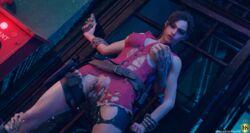 1girls 2monsters 3d claire_redfield clothed grabbing grabbing_from_behind groping kingestefano98 rape resident_evil resident_evil_2 resident_evil_2_remake ripped_clothing zombie