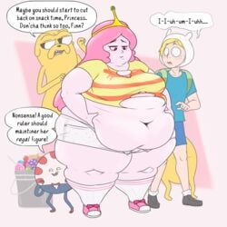 1girls 3boys adventure_time ass backpack bag bbw belly belly_overhang belly_squish big_ass big_belly big_breasts blonde_hair breasts deep_navel fat fattening female female_focus finn_the_human footwear huge_ass huge_belly human ineffective_clothing jake_the_dog love_handles male milf muffin_top noh-buddy nonude obese obese_female overweight overweight_female pale_skin peppermint_butler princess_bubblegum ripped_clothing self_fondle self_grope stomach_bulge thick_thighs tight_clothing voluptuous weight_difference weight_gain wide_hips