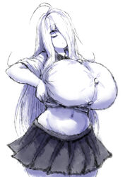 2b213 bare_midriff huge_breasts mei_(2b213) tagme