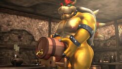 3d 3d_(artwork) animated bara bodily_fluids bowser cum digital_media_(artwork) genital_fluids koopa loop male male_only maphi_assassin mario_(series) masturbation mp4 muscular nintendo nipples no_sound pecs scalie solo video video_games webm yaoi