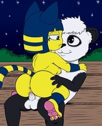 absurd_res animal_crossing ankha anthro anus balls bodily_fluids breasts cowgirl_position domestic_cat duo exelzior exelzior-maximus felid feline felis female female_penetrated genital_fluids genitals giant_panda hi_res male male/female male_penetrating male_penetrating_female mammal night nintendo nipples on_lap penetration penile penile_penetration penis penis_in_pussy pussy pussy_juice romantic romantic_couple stiban_(character) story story_in_description ursid vaginal_penetration video_games