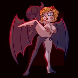 art azazel_(the_binding_of_isaac) big_ass big_breasts big_butt digital_art drawing female magdalene_(the_binding_of_isaac) male picture selfcest tagme_(artist) the_binding_of_isaac wings