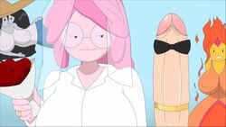 adventure_time animated doctor_on_patient finn_the_human flame_princess huge_breasts huge_cock marceline married_to_penis princess_bubblegum tvcomrade123