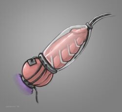 absurd_res anthro black_cum bodily_fluids breast_milking buwaro_elexion colored_cum cum demon electrostimulation fire_demon fire_demon_(slightly_damned) genital_fluids genitals hi_res knot knot_ring knot_root knotted_penis lactating loonertick male penile penis penis_milking simple_background slightly_damned solo unusual_bodily_fluids unusual_cum unusual_genital_fluids