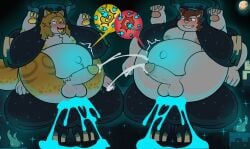 ahegao anthro aquatic bad_end blush bodily_fluids breed cum cum_inside cum_while_penetrated deep_dark_(minecraft) defeated domestic_cat ejaculation felid feline felis fish full_nelson genital_fluids group heart_eyes heart_symbol hi_res hybrid impregnation looking_pleasured lucknomz male male/male male_penetrated male_penetrating male_penetrating_male mammal microsoft minecraft mojang overweight overweight_male pawpads paws penetration pregnant pregnant_male sex shark sperm_dominating_ovum warden_(minecraft) xbox_game_studios