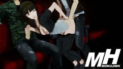 1girl2boys 2boys1girl 3d accurate_art_style anal anal_grip anal_penetration anal_sex animated animation ass ass_grab atlus biker_clothes blender bouncing_breasts breasts brown_hair cinema clothed_sex clothing college_student fast_thrusts female handjob handjob_while_penetrated human leather_clothing leather_jacket light-skinned_female light-skinned_male light_skin makoto_niijima male medium_breasts megami_tensei mmf_threesome mokujin_hornywood movie_theater nipples official_style pale_skin pants_down partially_clothed penetration persona persona_5 persona_5_scramble:_the_phantom_strikers pov pov_male public public_indecency public_sex sega sex skinny slim sound tagme theater_sex threesome threesome_sex thrusting_hard thrusting_into_ass thrusting_sound_effect video watching watching_movie yakuza_(series)