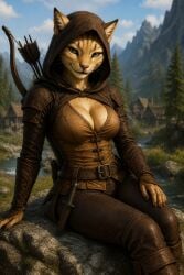 the_elder_scrolls skyrim the_elder_scrolls_v:_skyrim the_elder_scrolls_online khajiit khajiit_female furry furry_only furry_female ai_generated catgirl cat_girl cat_humanoid