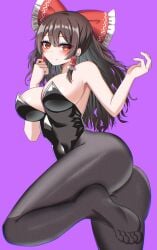 1girls breasts mikan7f reimu_hakurei source_request tagme touhou