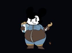 original tf2 original_character anthro anthro_female bbw big_belly big_hips big_thighs black_hair bodysuit boots bucket bucket_of_chicken chicken_leg chubby chubby_female fat fat_thighs female gloves huge_belly large_hips large_thighs latex_bodysuit mouse mouse_girl mouse_ears overweight realpudgedota rubber_hose rubberhose short_hair tail thick_hips thick_thighs tight_clothes tight_clothing tight_fit weight_gain white_skin