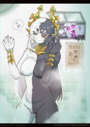 warhammer_(franchise) warhammer_40k warhammer_fantasy warhammer_age_of_sigmar slaanesh character_request chaos chaos_god chaos_goddess eldar_god eldar_goddess tempura_person 2girls large_breasts completely_nude completely_nude_female nipples pussy tagme