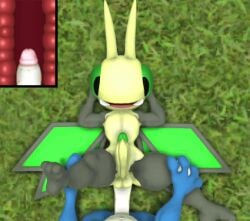 2boys 3d 8ballfroggi amphibian anal anal_penetration anal_sex animated antennae_(anatomy) anthro anthro_on_anthro anthro_penetrated arthropod balls barefoot blue_body bug cute cute_fang dragonfly duo erection fangs femboy feminine_male frog game_freak gay grass green green_eyes greninja hand_on_leg hand_on_thigh hands_behind_head happy humanoid_penis insect internal internal_anal internal_view legs_up looking_at_partner lying lying_on_back male male/male male_only male_penetrated male_penetrating missionary_position nintendo not_furry on_back open_mouth outdoors penetration penile penile_penetration penis penis_in_ass pokemon sex shortstack smile smiling smiling_at_partner tagme thick_thighs twink unseen_male_face vibrava video_games webbed_hands wings yellow_body