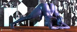 1futa 3d alien all_fours animated asari ass barefoot big_ass big_breasts big_penis blue_skin breasts feet futa_only futanari humanoid humanoid_penis jack-o_pose jackochallenge liara_t'soni mass_effect no_sound nude penis salamandraninja solo solo_futa swinging_penis toes top-down_bottom-up video