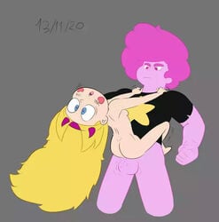 1boy 1boy1girl 1girls ass blonde_hair cartoon_network chad_steven crossover death_battle disney disney_channel disney_xd heart-shaped_pupils long_hair pink_steven sex standing star_butterfly star_vs_the_forces_of_evil steven_quartz_universe steven_universe steven_universe_future straight tagme testicles