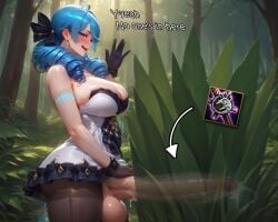 1futa :d :q absurdres afterimage ahoge ai_generated alternate_breast_size amiiari arrow_(symbol) ass_bigger_than_head bangs bare_shoulders big_breasts big_penis black_gloves blue_eyes blue_hair blue_ribbon blurry blurry_foreground blush body_writing bow breasts breasts_bigger_than_head bursting_breasts cleavage cowboy_shot cum cumshot disembodied_penis dress drill_hair elbow_gloves english_text erection exhibitionism eyebrows_visible_through_hair forest frilled_dress frills from_side futanari gigantic_penis gloves grass gwen_(league_of_legends) hair_bow hair_ornaments hair_ribbon hand_up hiding_erection hiding_penis huge_ass huge_breasts huge_penis hyper_penis joytag large_ass large_breasts large_penis league_of_legends league_of_legends:_wild_rift licking_lips long_penis looking_at_viewer looking_to_the_side massive_breasts massive_penis medium_hair motion_blur mushroom open_mouth outdoors pantyhose parted_lips penis penis_to_the_knees plant riot_games seductive_smile semen shiny_hair short_dress skindentation sleeveless sleeveless_dress smile solo standing stitches strapless strapless_dress testicles tongue tongue_out twin_drills twintails twitching_penis underbust veins veiny_penis voluptuous water white_dress