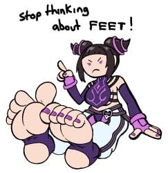 1girls absurdres artist_request barefoot best_feet feet female_focus female_only foot_fetish foot_focus foot_play foot_tease foot_worship funny highres juri_han meme meme_reference presenting_feet purple_nail_polish sexy_feet sexy_female showing_feet soles soles_fetish solo_female stop_thinking_about_sex stop_thinking_about_sex_(meme) street_fighter tease teasing toes tomboy video_game video_game_character