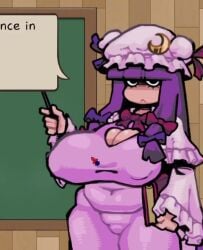 anger_vein angry angry_expression animated areola_bulge areolae areolae_visible_through_clothing blush book books breast_expansion breasts chubby chubby_female cleavage cleavage_cutout confused expression expressionless eyebrows_raised fat_pussy gameplay gameplay_mechanics happy huge_breasts huge_thighs jiggling_breasts keine's_expanding_class! large_areolae large_breasts mob_cap navel_outline navel_visible_through_clothes nipple_bulge nipples_visible_through_clothing pajamas patchouli_knowledge pudgy_belly purple_hair pussy_bulge pussy_visible_through_clothes ribbon ribbons stomach_bulge submarichamomi2 tagme thick_thighs touching_breast touhou tummy_bulge video