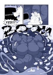 2025 anthro balls big_balls big_moobs big_penis bodily_fluids broken_glass canid canine canis ceo clothing coat cobalt_giovanola comic computer_monitor cracked_glass cum destroyed destroyed_building destroyed_wall dialogue dr._gene_n._sime dr._paul_aylmer english_text excessive_cum excessive_feces excessive_genital_fluids eyewear feces feeding force_feeding forced genital_fluids genitals glass glasses growth hi_res huge_balls huge_moobs huge_penis hyena hyper hyper_balls hyper_cum hyper_feces hyper_genitalia hyper_growth hyper_moobs hyper_penis lab_coat male mammal moobs morbidly_obese morbidly_obese_anthro morbidly_obese_male multiple_scenes muscle_growth obese obese_anthro obese_male overweight overweight_anthro overweight_male penis pooping pooping_on_self ruffythelion scientific_experiment scientist sharp_teeth skinny_anthro skinny_male smile speech_bubble teeth text topwear vein veiny_penis wearing_glasses weight_gain wolf worried yelling