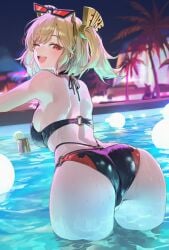 ass ass_focus bikini bikini_top boobs burnice_white clothing cute_face panties pussy solo zenless_zone_zero