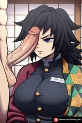 tomioka_giyuu giyu_tomioka rule_63 kimetsu_no_yaiba demon_slayer 1girls 1boy 1girl 1boy1girl 1female 1male 1man 1male1female male male/female big_breasts breasts big_penis penis penis_on_face