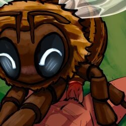 bee beescuit_(bee_swarm_simulator) bug feral feral_on_human glowing_eyes human insect riding sex