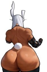 1girls animal_ears ass ass_focus big_ass bottom_heavy bubble_butt dark-skinned_female dark_skin fat_ass female female_only gluteal_fold huge_ass large_ass legwear massive_ass mechanical mechanical_arm miruko muscular muscular_female my_hero_academia nude nude_female rear_view rumi_usagiyama scar solo spiralnoww tail thick_ass thick_thighs thighhighs thunder_thighs wide_hips