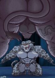 abs absurd_res admiring admiring_penis anthro aroused aroused_by_another aroused_face aroused_male aroused_smile balls balls_focus barazoku biceps big_butt big_muscles big_pecs bodily_fluids body_hair bound butt butt_focus butt_hair chain cocky cocky_grin criminal cuff_(restraint) defiant dominant dominant_anthro dominant_male dreamworks dripping duo erection evil_grin excited excited_expression excited_for_sex excited_male eyebrows fangs fangs_bared felid feline fur genital_fluids genital_focus genitals grey_body grey_fur grin grinning_at_another grinning_at_partner hairy_balls handcuffs hi_res kneeling kneeling_sex kung_fu_panda leaking_precum leg_hair leg_tattoo licking licking_lips looking_at_balls looking_at_crotch looking_at_genitalia looking_at_penis looking_pleasured low-angle_view male male/male mammal manly markings metal_cuffs muscular muscular_anthro muscular_arms muscular_male muscular_thighs nanoff nipples nude nude_anthro nude_male orange_eyes pantherine pecs penis penis_focus precum precum_drip precum_from_penis prison prison_cell prison_guard prison_sex prisoner rear_view restrained restrained_arms restraints rhinoceros sex shackles smile smirk smirking_at_another smirking_at_partner snow_leopard spots spotted_body spotted_fur spotted_markings spotted_tail tai_lung_(kung_fu_panda) tail tail_markings tail_tuft tattoo teeth thick_arms thick_eyebrows thick_thighs tongue tongue_out tough_guy tuft villainous