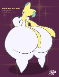 ambiguous_gender anthro anthropomorphic ass big_ass big_booty big_butt booty butt extra_thicc extra_thick hatty_ya_ku huge_ass huge_booty huge_butt hyper hyper_ass hyper_booty hyper_butt jirachi legendary_pokemon mythical_pokemon pokemon pokemon_(species) pokemorph sexy solo thicc thick