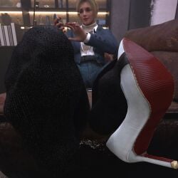 ariasor blonde_hair feet female foot_fetish foot_focus lidia_sobieska socks tekken tekken_8
