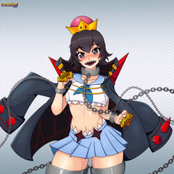 breasts chain_chomp chompette cosplay crossover female female_only frenxir japanese_clothes kill_la_kill mako_cloths mankanshoku_mako mankanshoku_mako_(cosplay) mario_(series) new_super_mario_bros._u_deluxe nintendo studio_trigger super_crown thighs