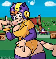 1girls alexdarkrel bea_(brawl_stars) big_ass big_breasts big_butt brawl_stars bubble_ass bubble_butt huge_ass huge_breasts masturbation tagme thick_ass thick_thighs