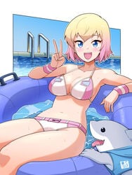 bikini bowieknife female female_only gwen_poole gwenpool gwenpool_(series) jeff_the_land_shark marvel marvel_comics pool solo solo_female tagme