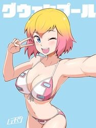 bikini bowieknife cleavage female female_only gwen_poole gwenpool gwenpool_(series) marvel marvel_comics solo solo_female swimsuit tagme