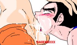 animated badendxxx bara blowjob boner cum cum_in_mouth cum_in_throat cum_inside cumshot deepthroat dragon_ball dragon_ball_z erection face_fucking fellatio gay male male_only malesub oral oral_sex penis son_goku vegeta yaoi