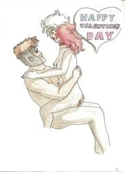 1boy 1girls anna_marie artist_request female gambit headband male marvel marvel_comics remy_lebeau rogue_(x-men) sex smooth_skin tagme valentine's_day x-men